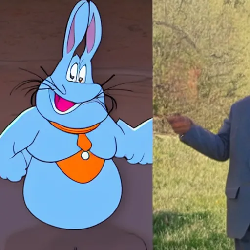 Image similar to big chungus bugs bunny in real life