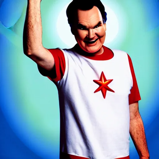 Image similar to Norm MacDonald in a Sailor Moon outfit