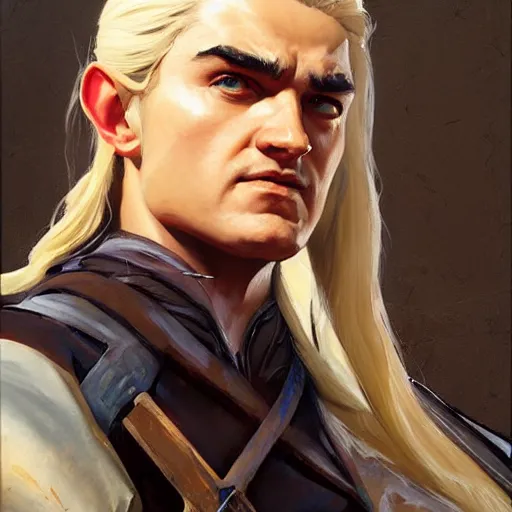 Prompt: greg manchess portrait painting of legolas as overwatch character, medium shot, asymmetrical, profile picture, organic painting, sunny day, matte painting, bold shapes, hard edges, street art, trending on artstation, by huang guangjian and gil elvgren and sachin teng