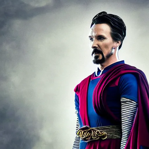 Prompt: conceptual football uniform with doctor strange outfit design, photography, filmic, cinematic, glamor shot