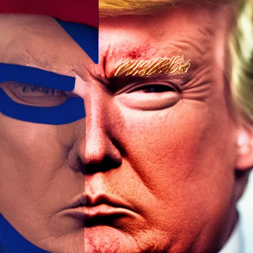 Prompt: donald trump as superman, detailed portrait, film still, realism, 4 k photography