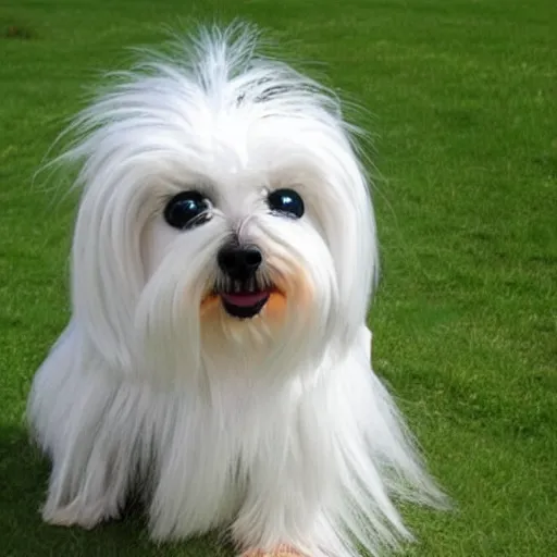 Image similar to cute little anthropomorphic maltese terrier like a gandalf, lord of the rings, lotr, paint