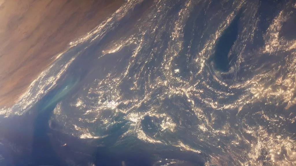 Prompt: a beautiful view of Earth from orbit