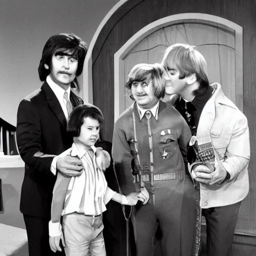 Image similar to on the tv set of captain kangaroo, guest starring john lennon