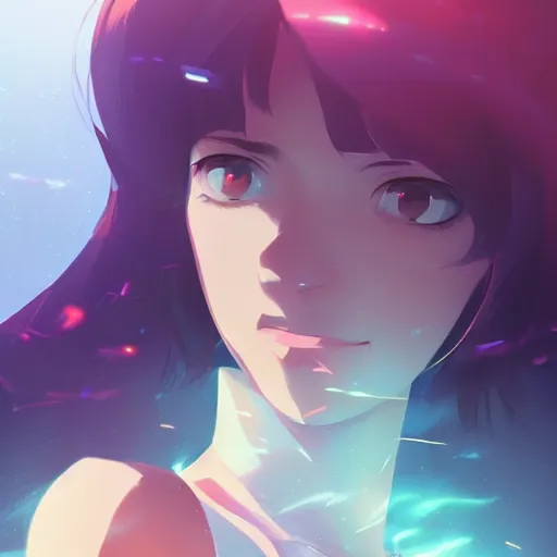 Image similar to pretty girl portrait profile picture, dramatic lighting, digital painting, arcane magic, by makoto shinkai and ilya kuvshinov, rossdraws, illustration, fantasy