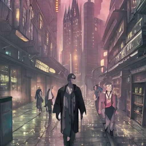 Prompt: harry potter cyberpunk