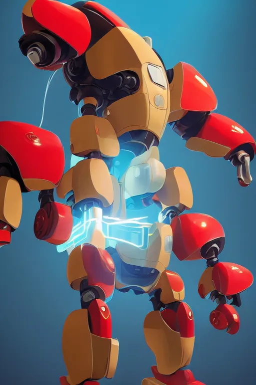 Image similar to metabots medabots medarotto medarot robot minimalist comics, behance hd by jesper ejsing, by rhads, makoto shinkai and lois van baarle, ilya kuvshinov, rossdraws global illumination ray tracing hdr radiating a glowing aura