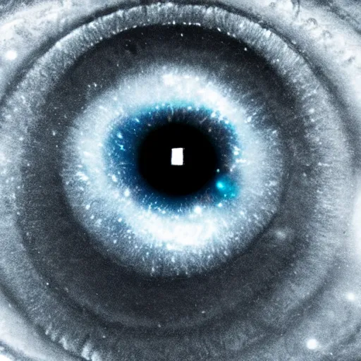 Image similar to an eye with a galaxy inside