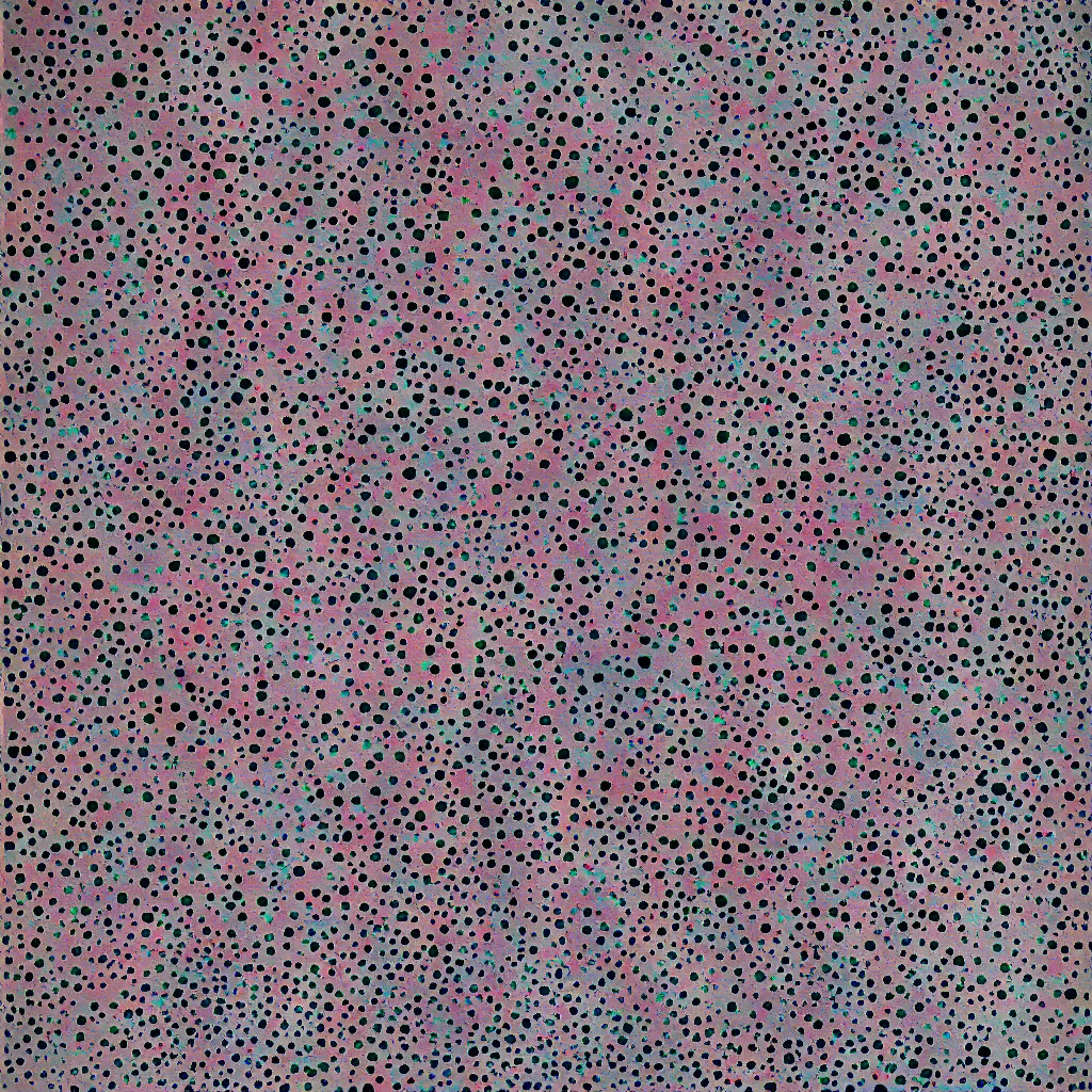 Image similar to camouflage made of hearts, smiling, abstract, rei kawakubo artwork, cryptic, dots, stipple, lines, splotch, color tearing, pitch bending, color splotches, dark, ominous, eerie, minimal, points, technical, old painting