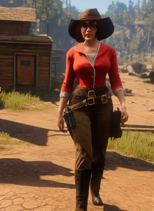 Image similar to film still of velma in red dead redemption 2 ( 2 0 1 8 video game )