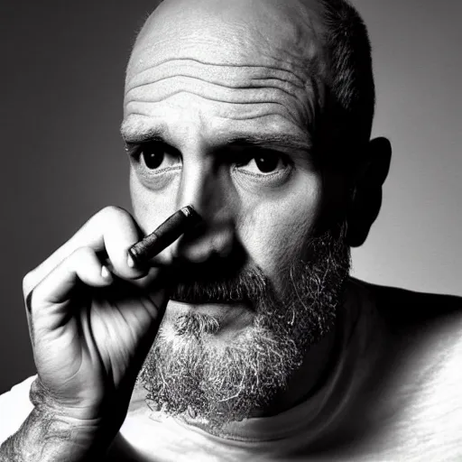 Image similar to very accurate photo, very coherent image, hyper realistic photo of a man holding a cigarette in a hand, by Omar Reda, Tim Booth, award-winning shot