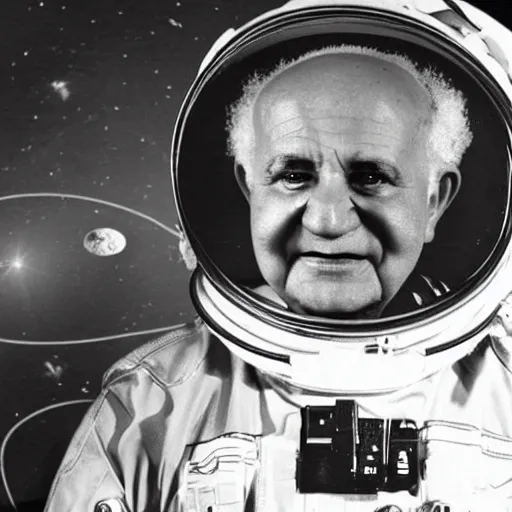 Prompt: ben gurion in space