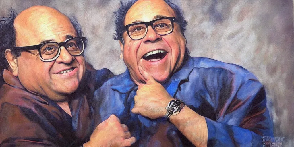 Prompt: danny devito majestic painting