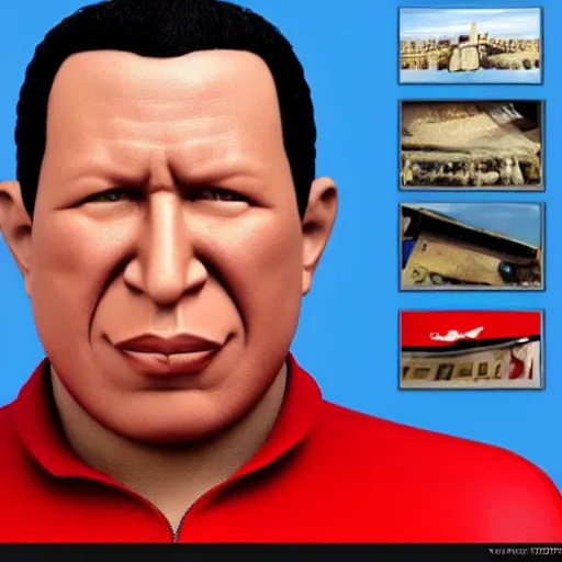 Image similar to 3 d render of a hugo chavez action figure. realistic. photo. photorealistic. detailed. high quality. high resolution. lossless quality. lossless. 8 k. hdr. 4 k. 8 k resolution. 1 6 k resolution