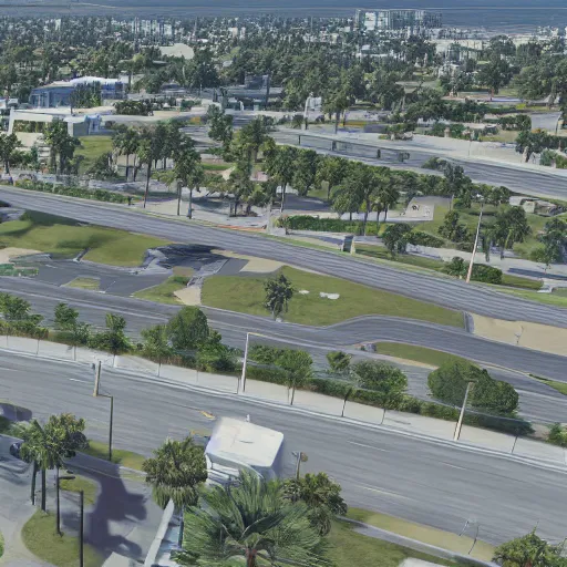 Image similar to pembroke pines florida in gta 5, 8k octane 3D render