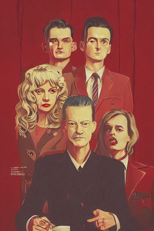 Image similar to Pulp book cover of Twin Peaks artwork by RAB quruiqing