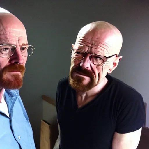 Image similar to walter white from breaking bad meets william black from fixing good