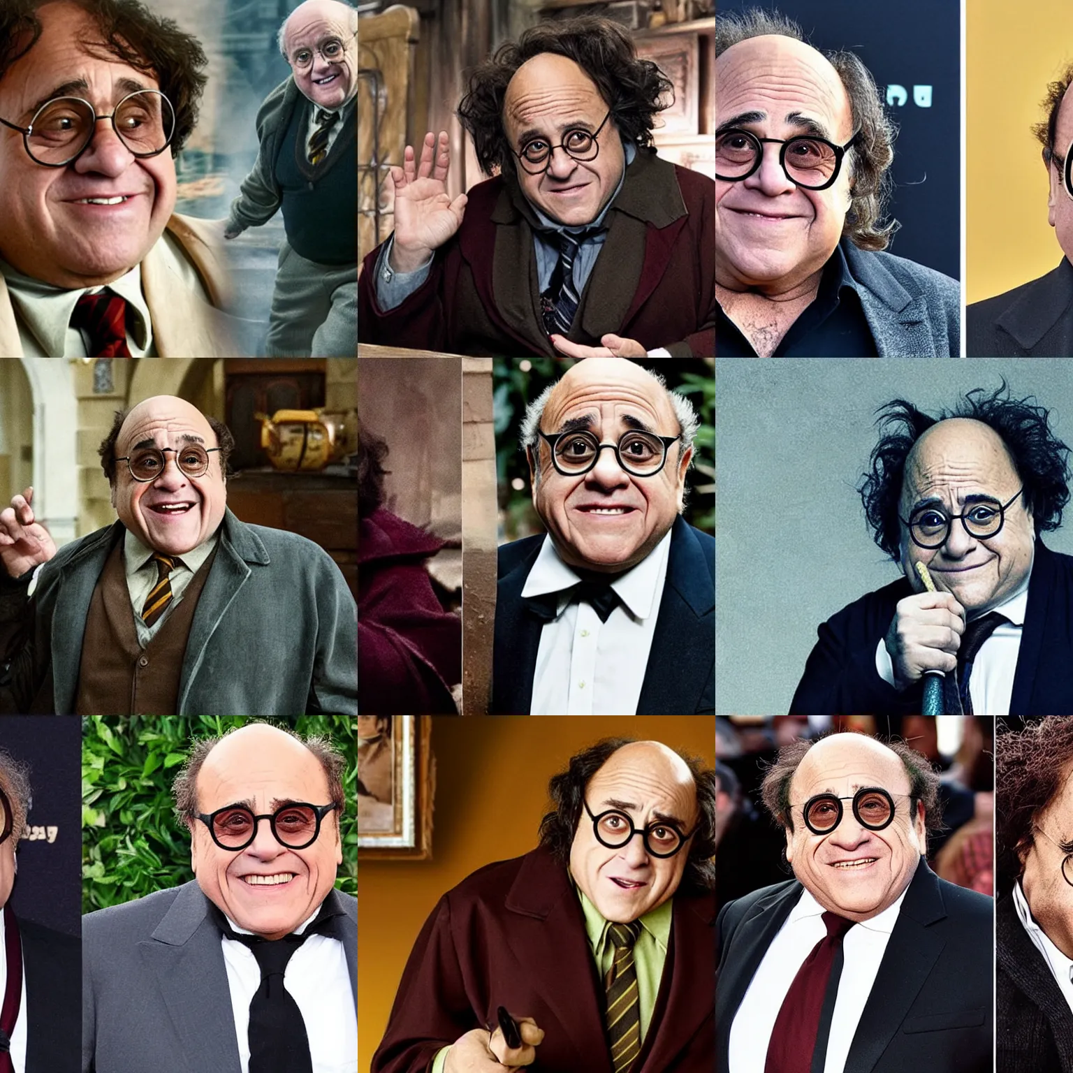 Prompt: danny devito as harry potter in new tv series!