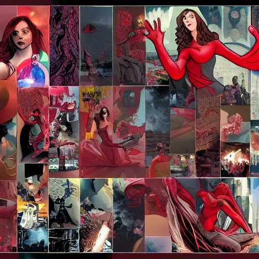 scarlet witch comic, illustrated by jason aaron,, Stable Diffusion