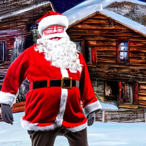 Image similar to Santa Claus real workshop on the North Pole Caught by the US government, Realistic, HDR, Clear Image,