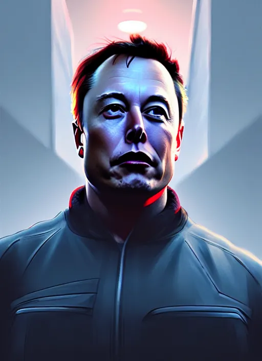 Image similar to portrait, Elon Musk , dramatic lighting, cinematic, establishing shot, extremely high detail, foto realistic, cinematic lighting, post processed, concept art, artstation, style by eddie mendoza, raphael lacoste, alex ross