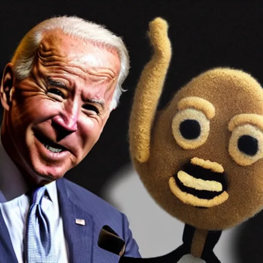 Image similar to joe biden as a string puppet, detailed,