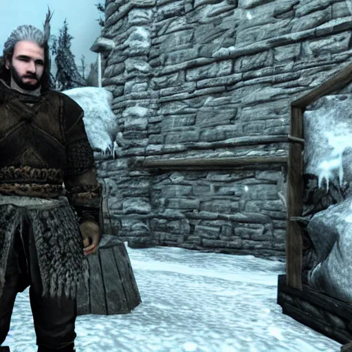 Prompt: john snow in skyrim