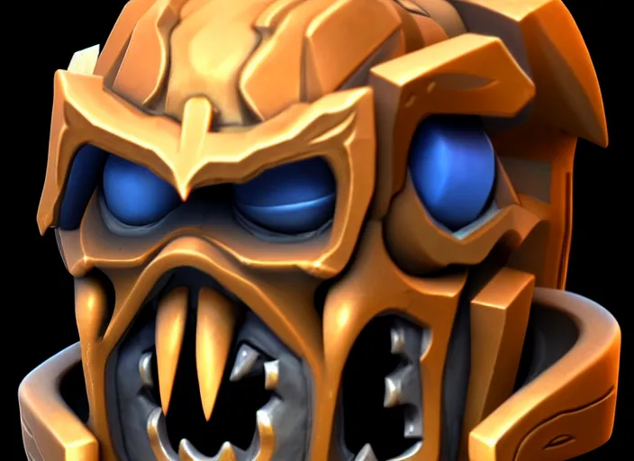 Prompt: festeroot head, stylized stl, 3 d render, activision blizzard style, hearthstone style, darksiders art style