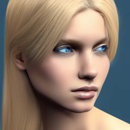 Image similar to woman with long blonde hair and blue eyes by stanley artgem lau, highly detailed, artstation trending, perfect face, straight hair 8k