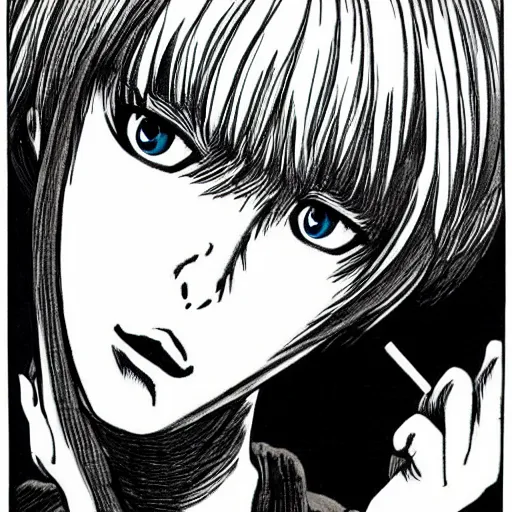 Image similar to rei ayanami by junji ito