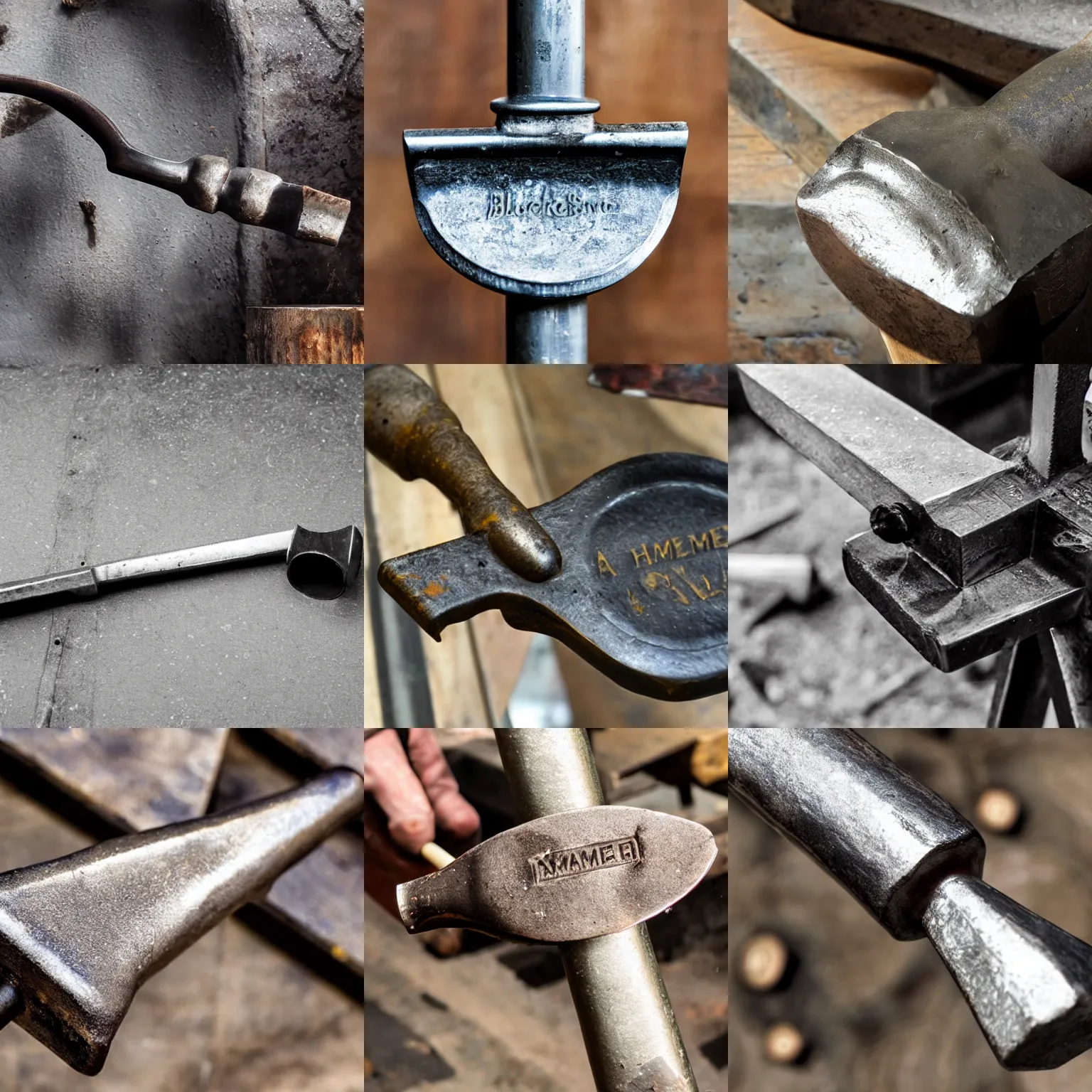 Hammer Is A Tool Of A Blacksmith On A Small Anvil Stock Photo
