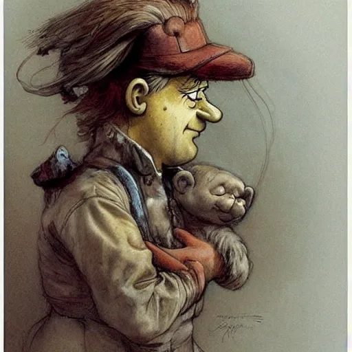Image similar to (((((The Simpsons family . muted colors.))))) by Jean-Baptiste Monge !!!!!!!!!!!!!!!!!!!!!!!!!!!