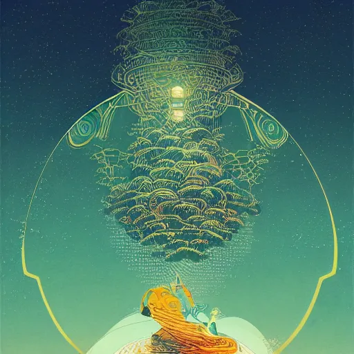 Prompt: illustration of the expression tohave something in mind, by Victo Ngai and James Gilleard and Bruce Pennington