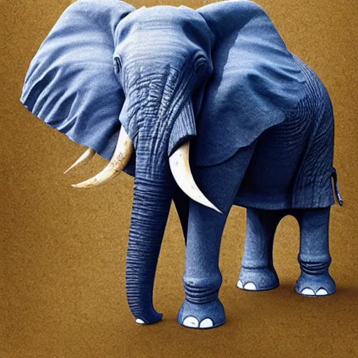 Prompt: a beautiful detailed surreal elephant, hyperrealism by ellen jewett