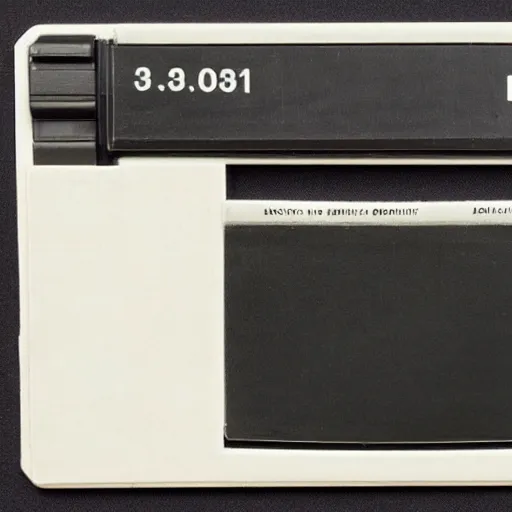 Prompt: 3.5 inch floppy disk, 1992 photo, classic technology, antique