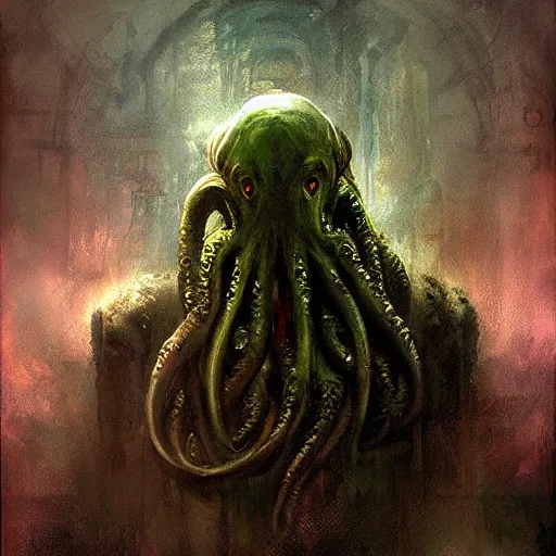 Prompt: cthulhu by jeremy mann