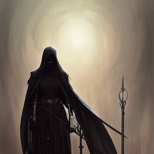 Image similar to the grim reaper, dark fantasy, intricate, elegant, highly detailed, digital painting, artstation, concept art, wallpaper, smooth, sharp focus, illustration, art by artgerm and greg rutkowski and alphonse mucha