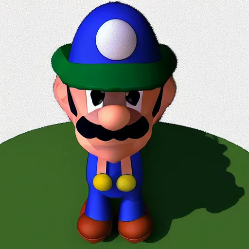 Prompt: low poly luigi - n 9