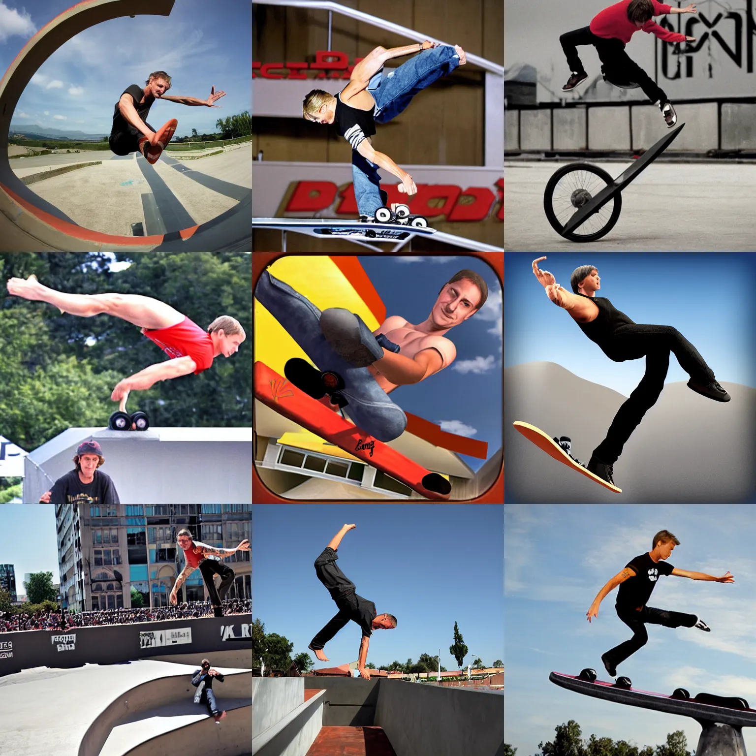 Prompt: tony hawk pro acrobat