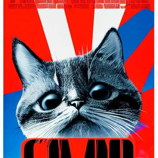 Prompt: cool cat in movie poster