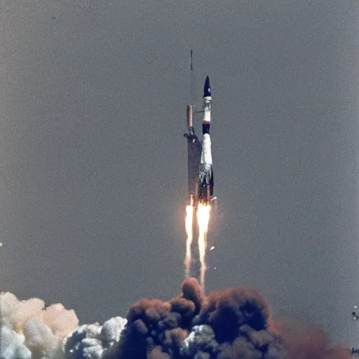 Prompt: apollo 1 1 rocket launch