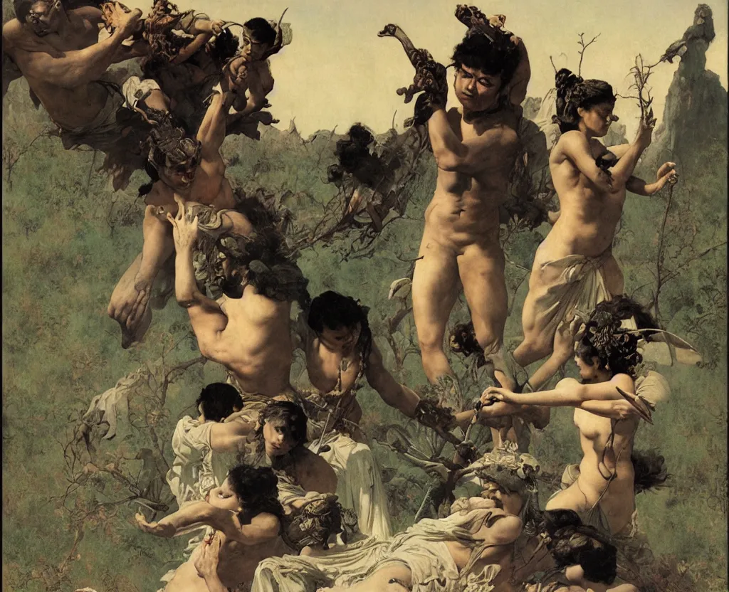 Prompt: by gustave boulanger, frank frazetta, zhang kechun