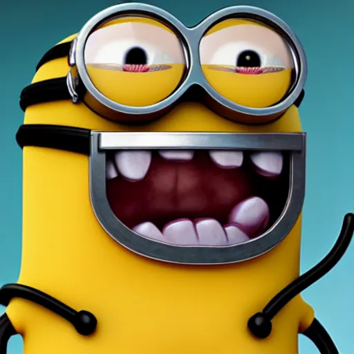 Image similar to A detailed biological anatomy of a minion, photorealistic, textbook, scientific