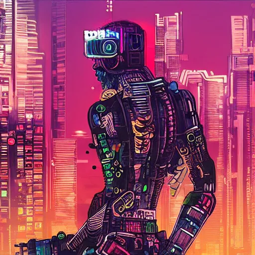 Prompt: artwork in the style of cyberpunk