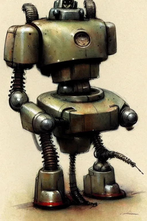 Image similar to (((((1950s ironclad robot . muted colors.))))) by Jean-Baptiste Monge !!!!!!!!!!!!!!!!!!!!!!!!!!!