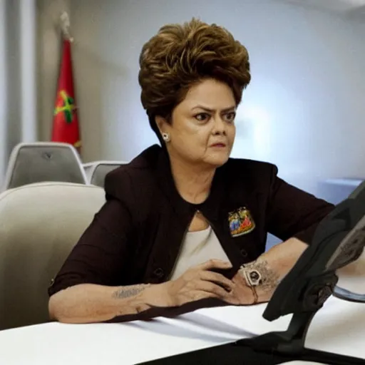 Prompt: dilma rousseff in resident evil