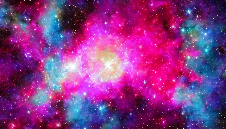 Prompt: fractal nebula sparkle steaming pink exploded incinerwarped multimedia visualization luminous motionwatercolor