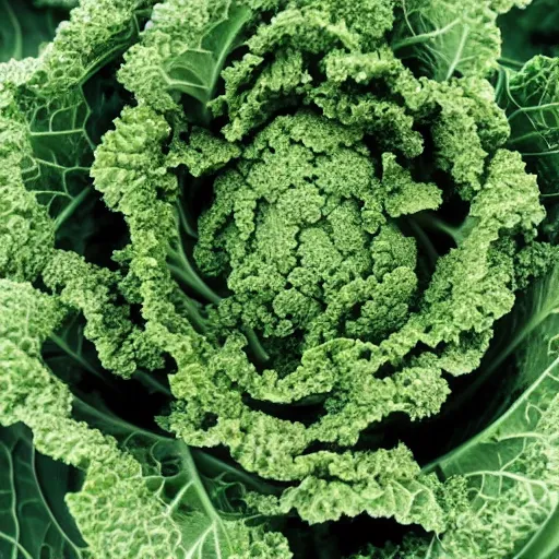 Image similar to lucy kale as a head of kale