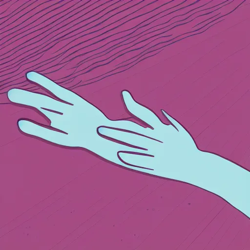 Image similar to Reaching hand tessalating into nothingness vaporwave Greek background artstation