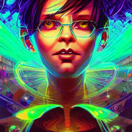 Image similar to skill magic geek inside matrix deepdream radiating a glowing aura stuff loot legends stylized digital illustration video game icon artstation lois van baarle, ilya kuvshinov, rossdraws,